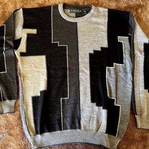 Tundra, XL/TG, Black, dark grey & light grey Crewneck Sweater